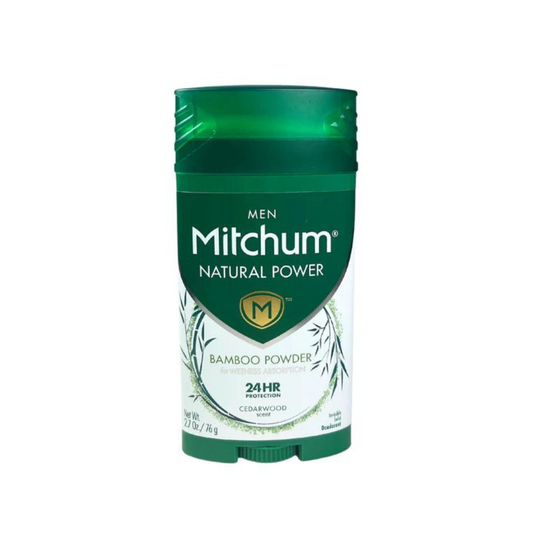Mitchum Men Natural Power Invisible Solid Aluminum Free Deodorant, Cedarwood 2.7 oz