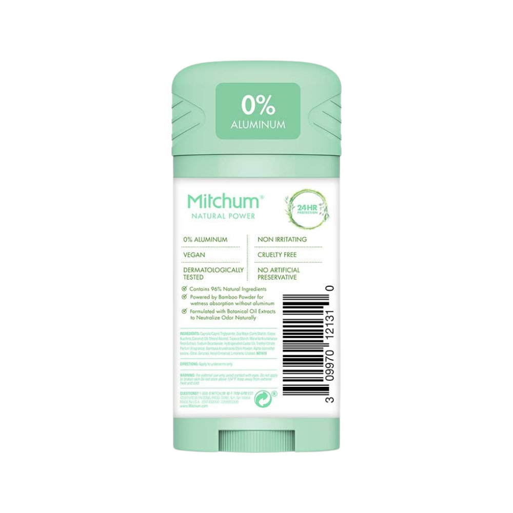 Mitchum Women Natural Power Invisible Solid Deodorant, Eucalyptus 2.7 oz