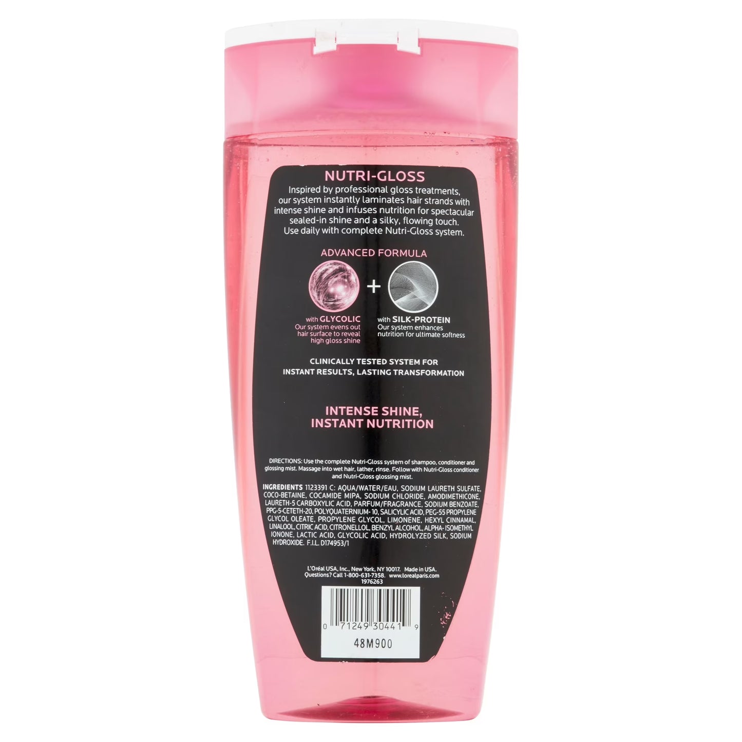Loreal Nutri-Gloss High Shine Shampoo, 25.4 fl. oz. NO BMB