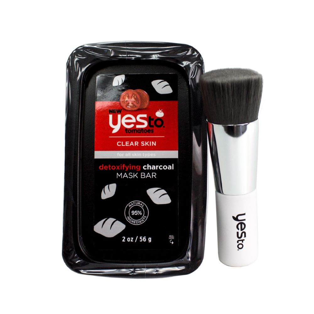 Yes to Tomatoes Detoxifying Charcoal Mask Bar & Charcoal Brush