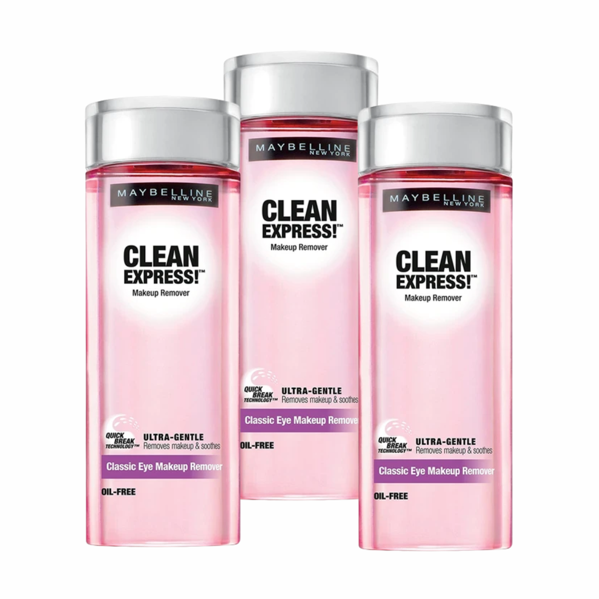 Maybelline Clean Express! Oil-Free Classic Eye Makeup Remover 4 oz (3-Pack)