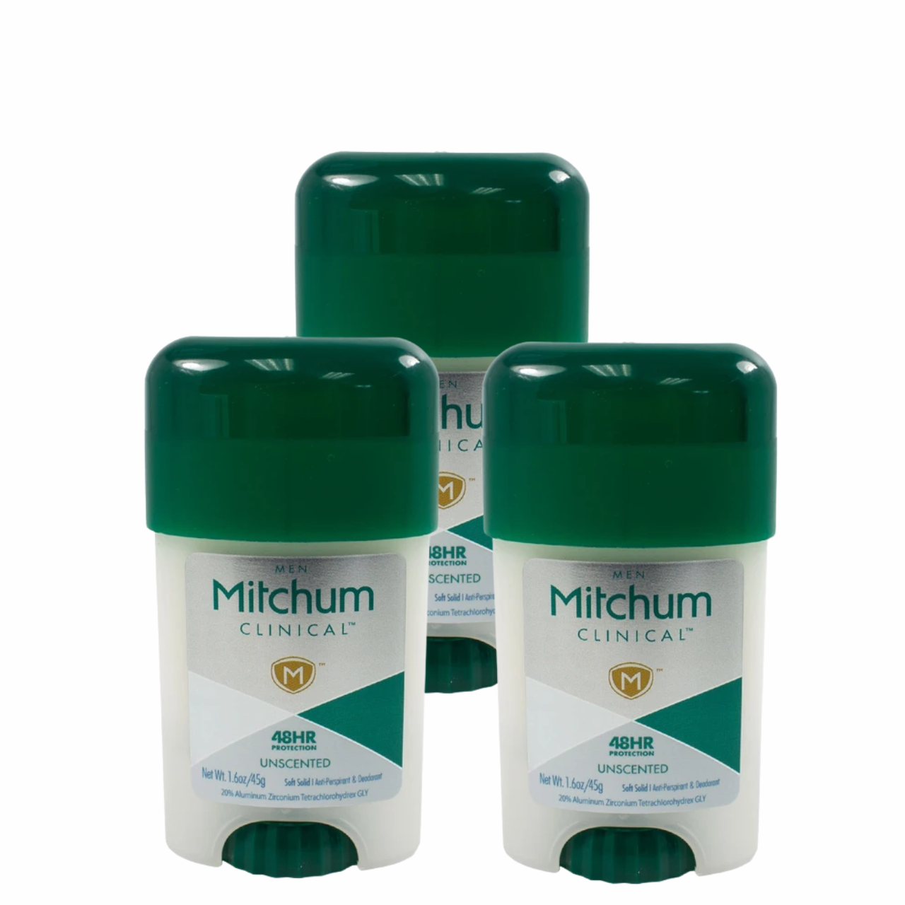 Mitchum Men Clinical Soft Solid Anti-Perspirant & Deodorant 1.6 oz - Unscented (3-Pack)