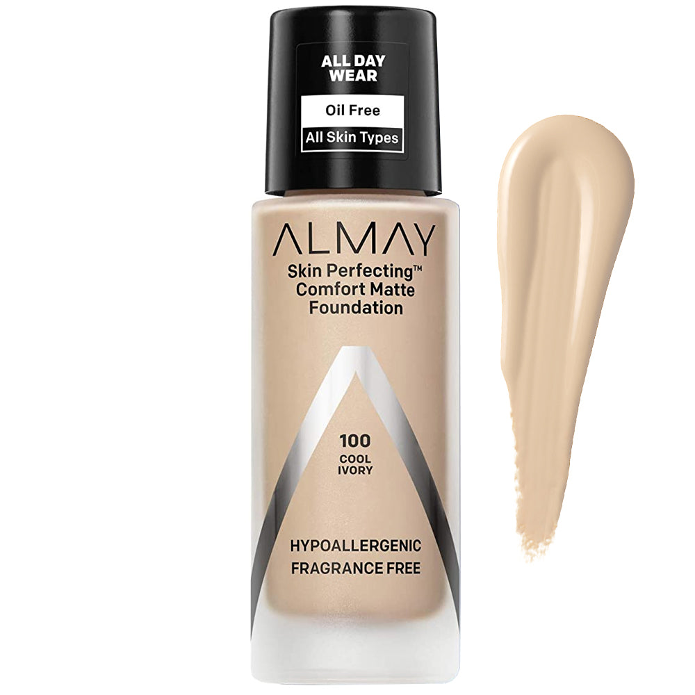 Almay Skin Perfecting Comfort Matte Foundation 100 Cool Ivory