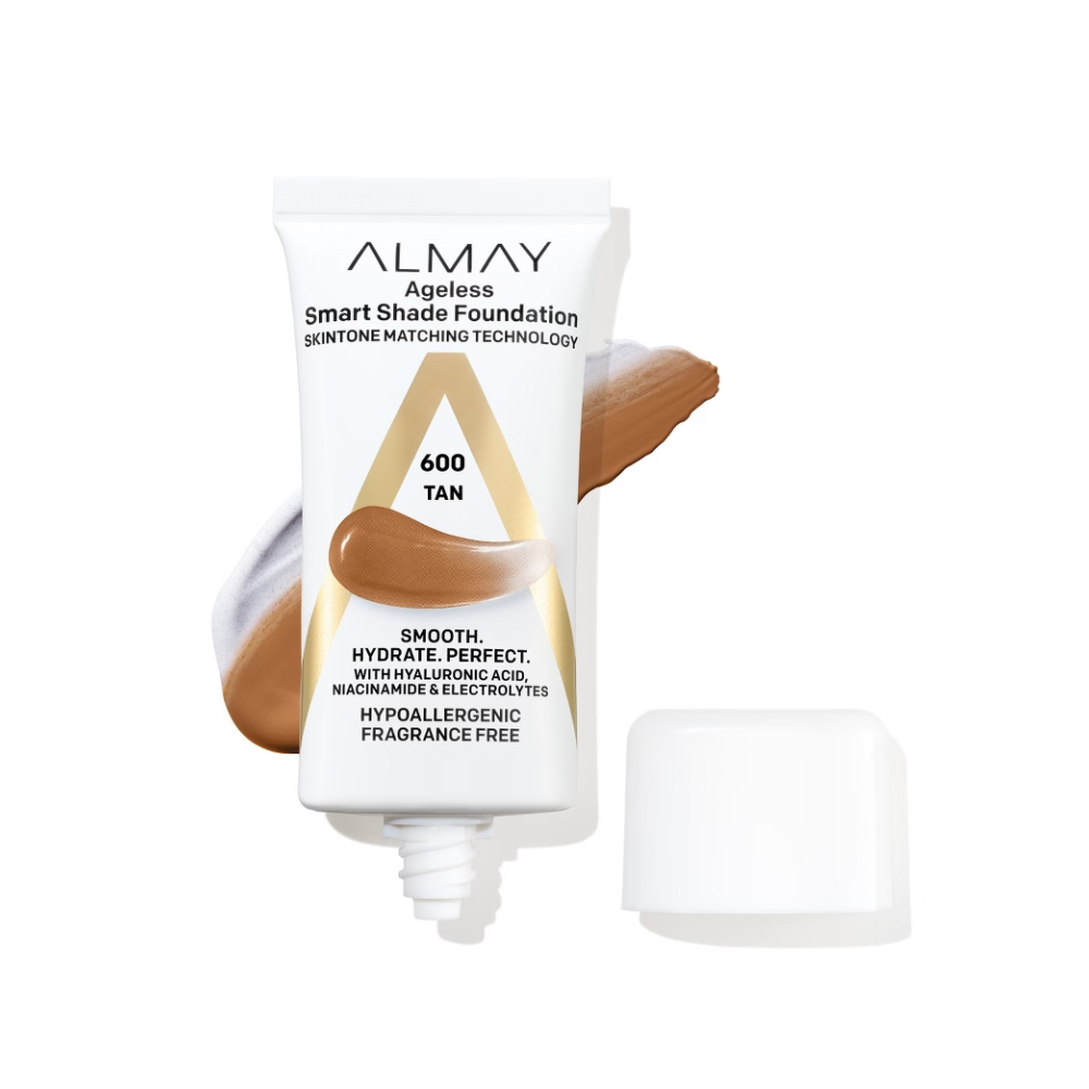 Almay Ageless Smart Shade Foundation with Skintone Matching Technology 600 Tan