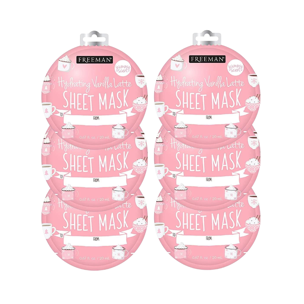 Freeman Sheet Mask for Face 6 Count - Hydrating Vanilla Latte