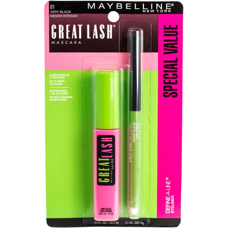 Maybelline Great Lash Mascara with Define-A-Line Eyeliner - Very Black Default Title