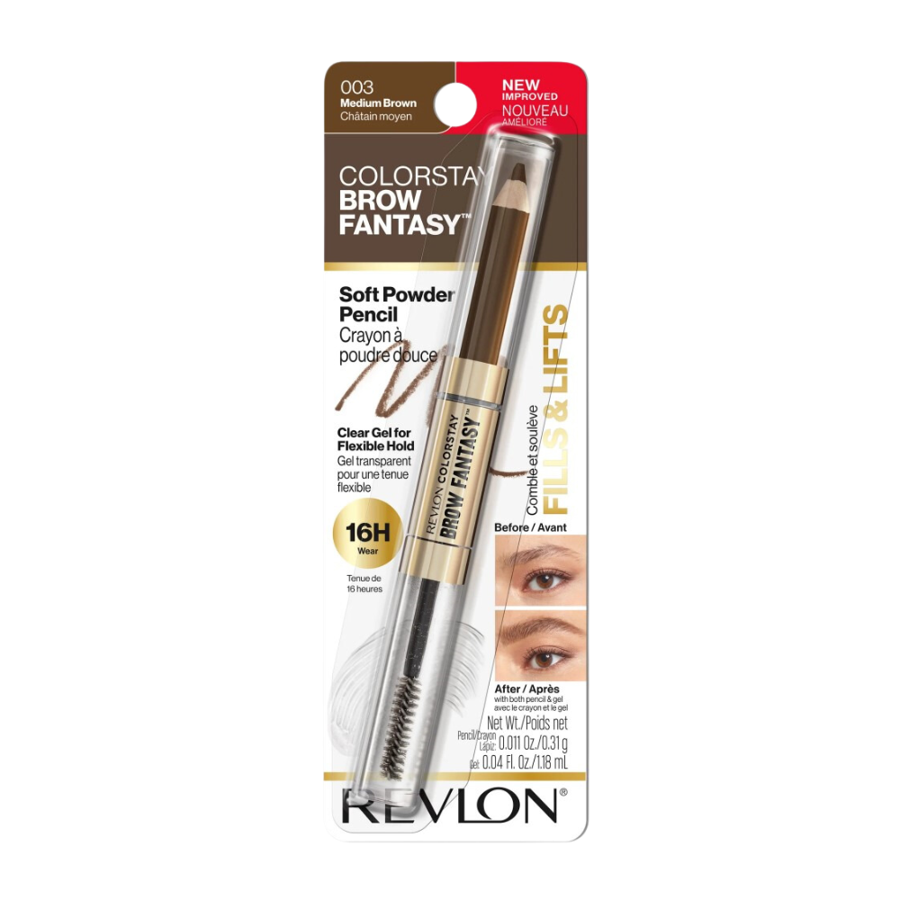 Revlon Brow Fantasy Pencil & Clear Gel 003 Medium Brown