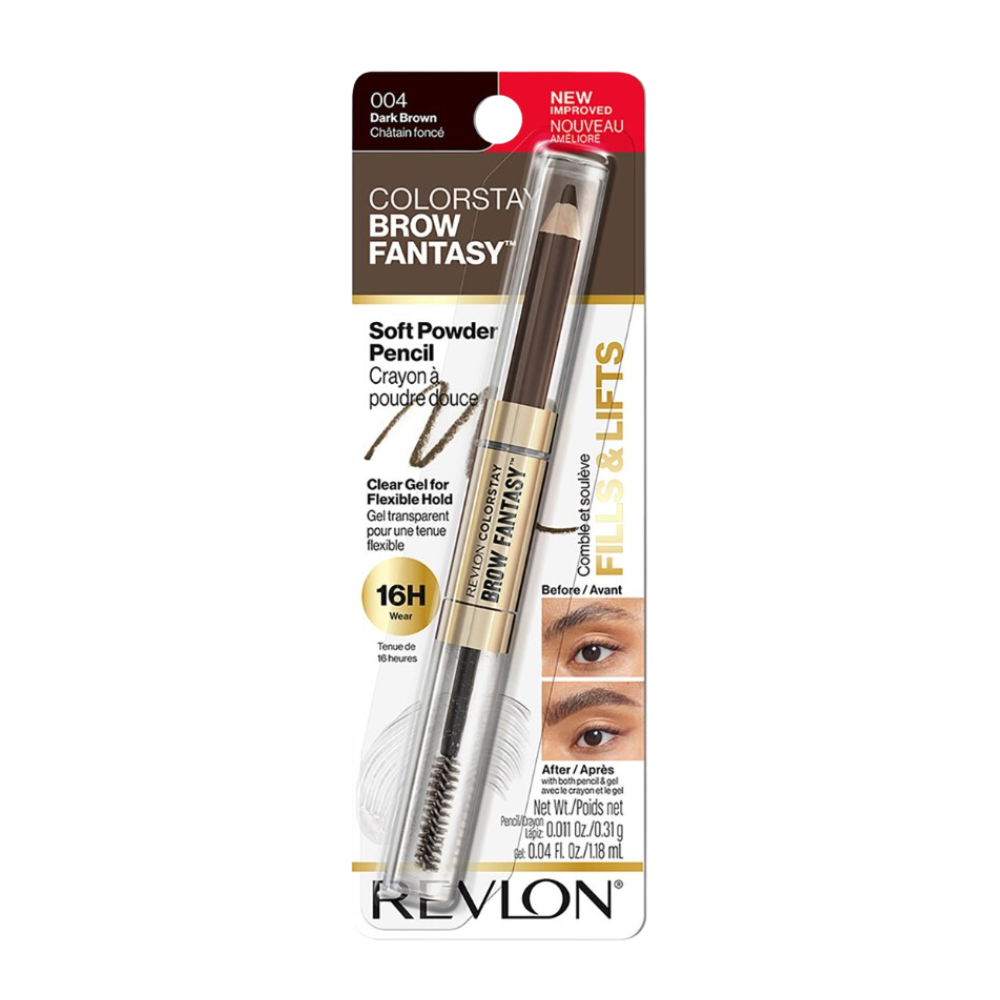 Revlon Brow Fantasy Pencil & Clear Gel 004 Dark Brown