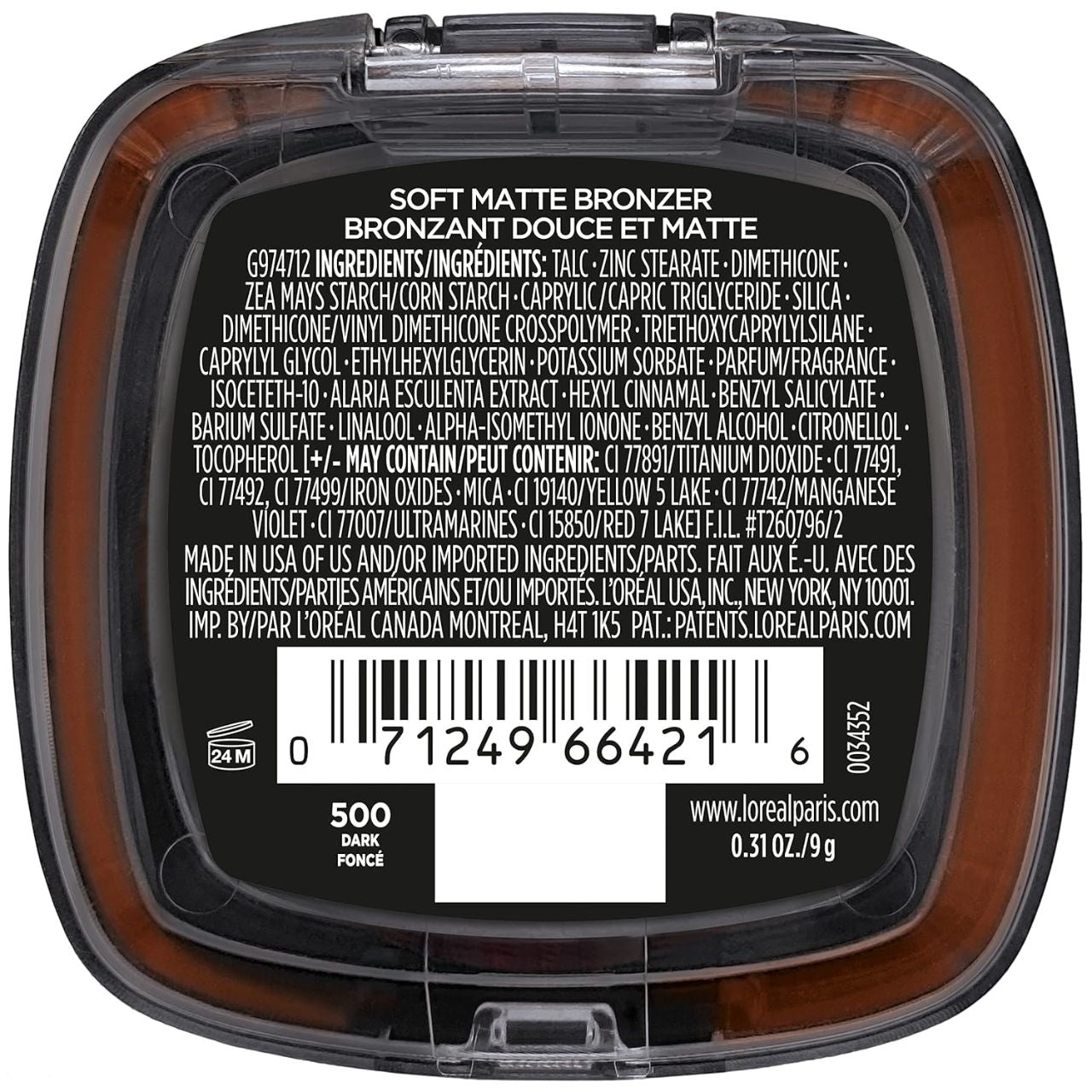 Loreal Infallible Up To 24Hr Fresh Wear Soft Matte Bronzer
