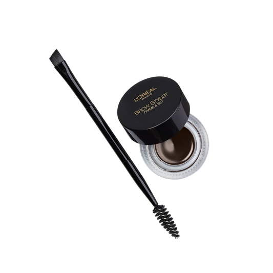 Loreal Brow Stylist Frame and Set Cream Pomade 214 Warm Brunette