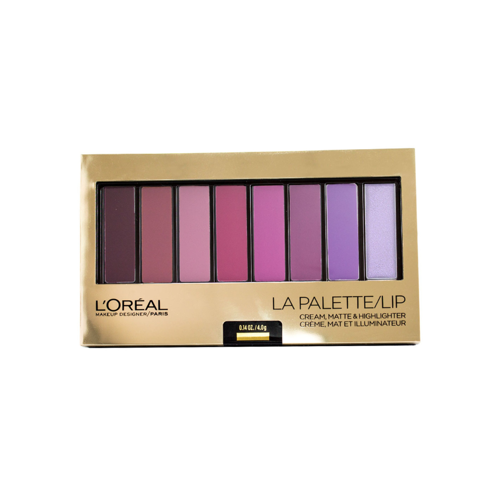 Loreal La Palette Lip 8-Pan Lipcolor Palette, Plum