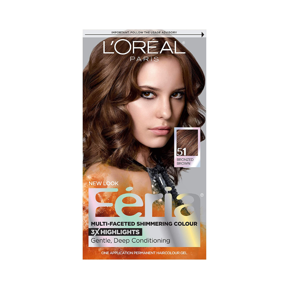 Loreal Feria High-Intensity Shimmering Color 51 Bronzed Brown (Brazilian Brown)