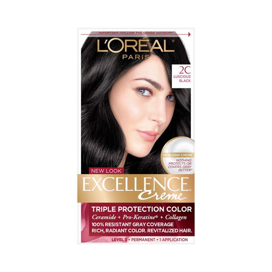 Loreal Excellence Triple Protection Color Creme Haircolor 2C Luscious Black