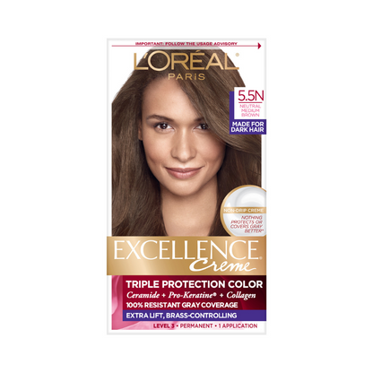 Loreal Excellence Triple Protection Color Creme Haircolor 4.5N Dark Brown