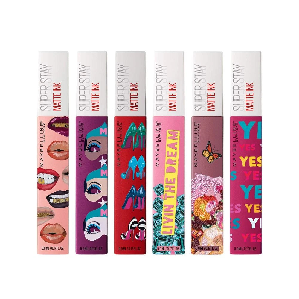 Maybelline Superstay Matte Ink Liquid Lipstick x Ashley Longshore 6 Piece Set