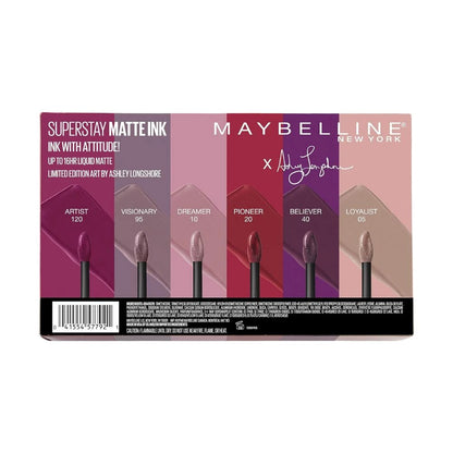 Maybelline Superstay Matte Ink Liquid Lipstick x Ashley Longshore 6 Piece Set
