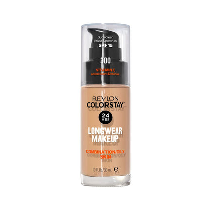 Revlon ColorStay Makeup PUMP, Combination/Oily Skin SPF 15 300 Golden Beige