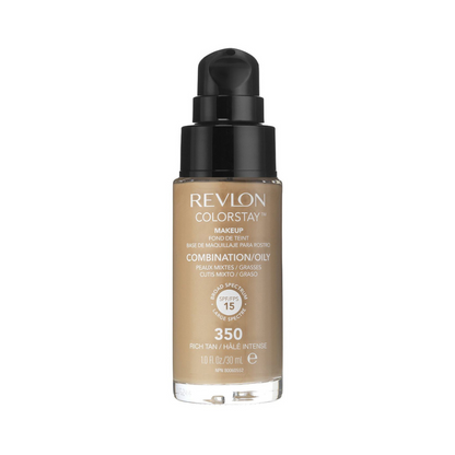 Revlon ColorStay Makeup PUMP, Combination/Oily Skin SPF 15 350 Rich Tan