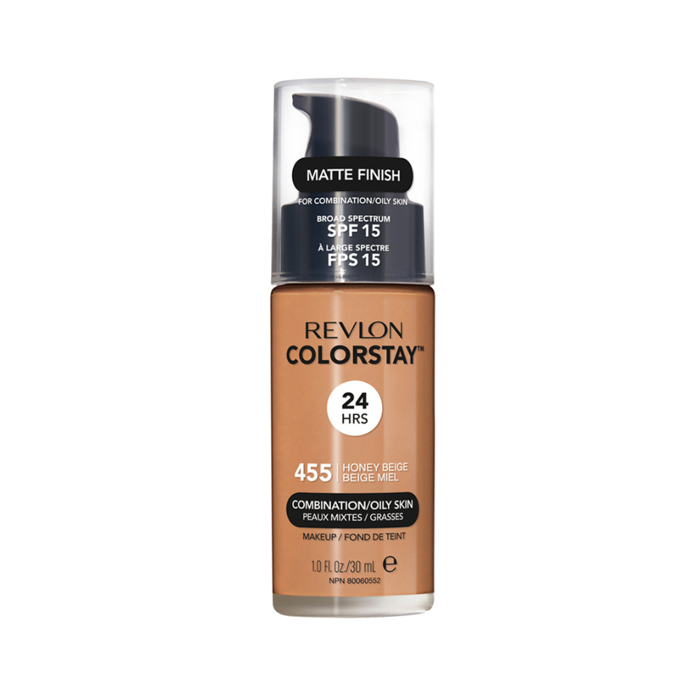 Revlon ColorStay Makeup PUMP, Combination/Oily Skin SPF 15 455 Honey Beige
