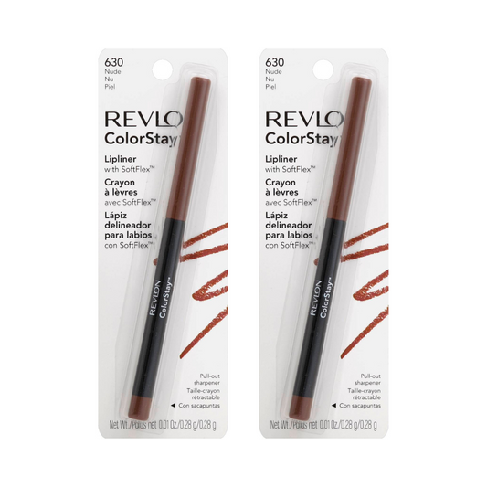 Revlon ColorStay Lipliner with SoftFlex, Nude 630, 0.01 Ounce (Pack of 2)