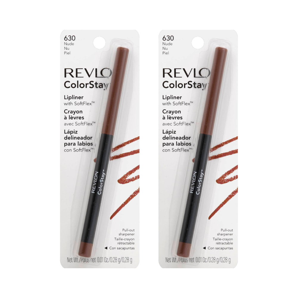 Revlon ColorStay Lipliner with SoftFlex, Nude 630, 0.01 Ounce (Pack of 2)