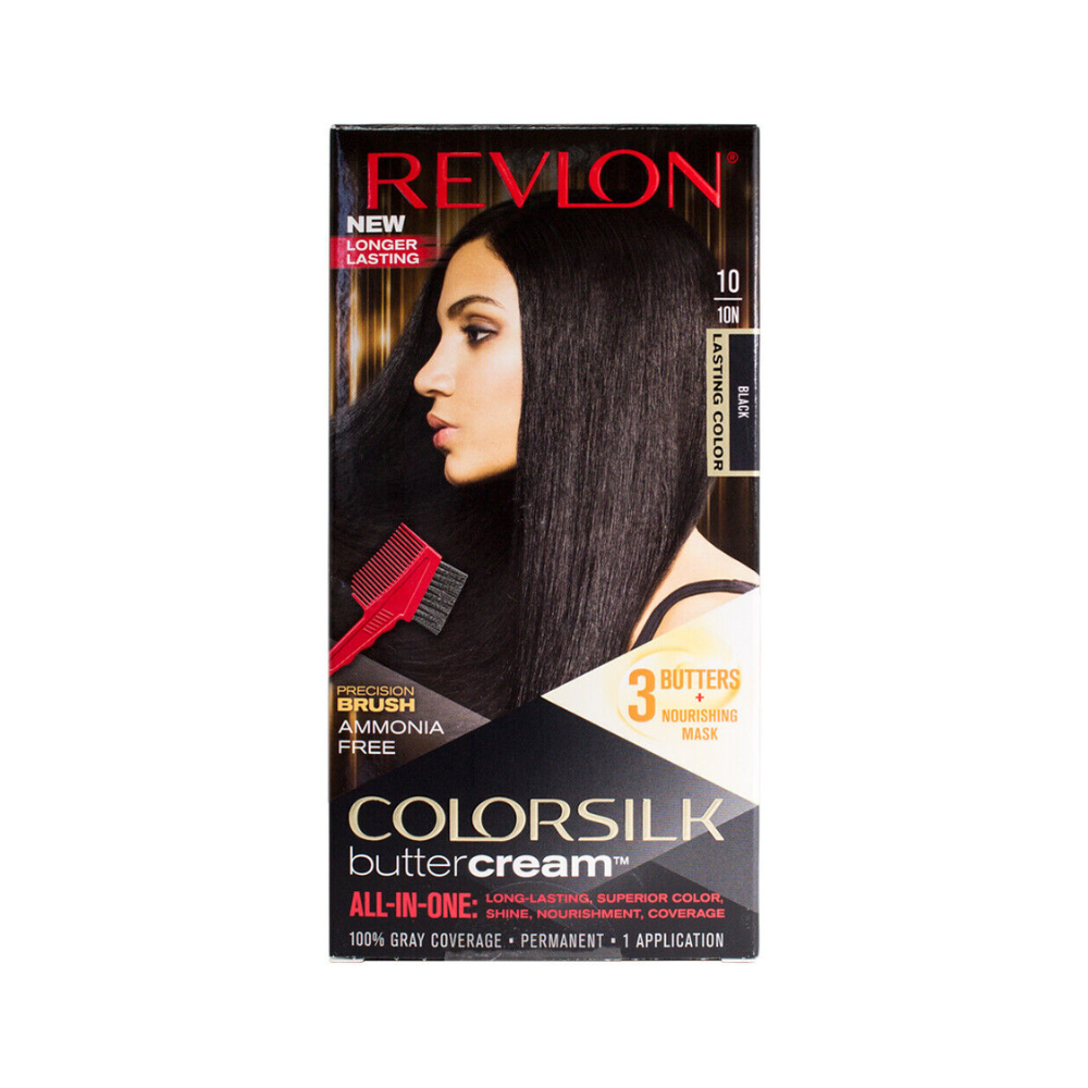 Revlon ColorSilk Buttercream All-in-One Permanent Haircolor 10 Black