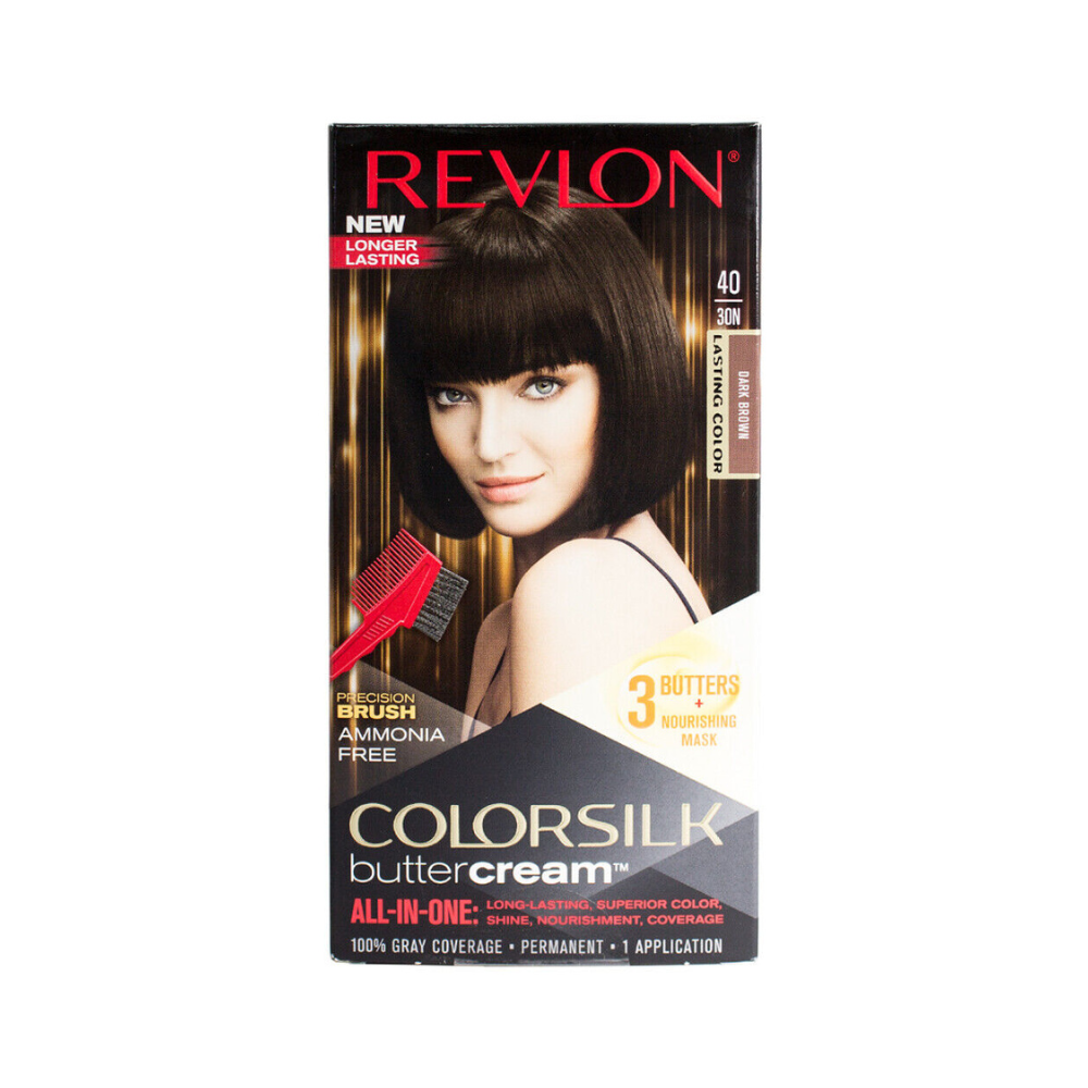 Revlon ColorSilk Buttercream All-in-One Permanent Haircolor 40 Dark Brown