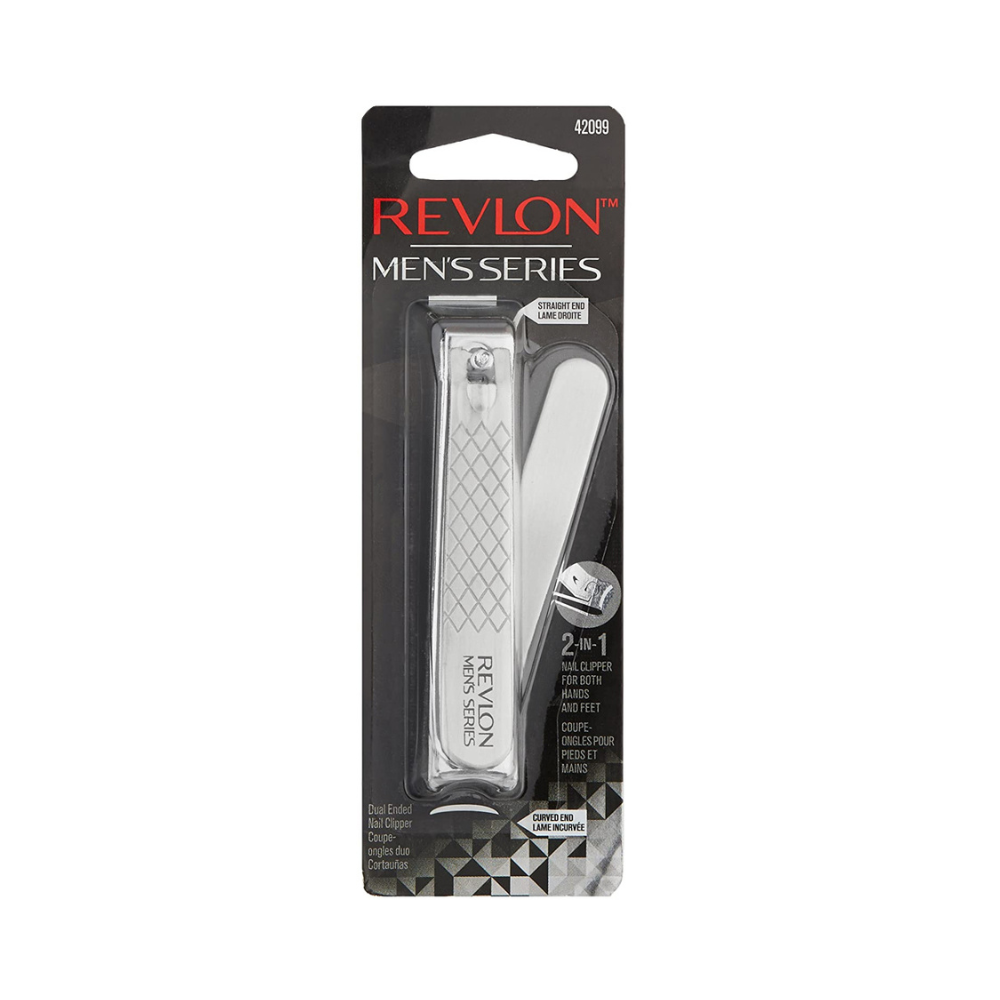 Revlon Men's Series Dual-Ended 2-in-1 Nail Clipper for Hands and Feet