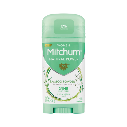 Mitchum Women Natural Power Invisible Solid Deodorant, Eucalyptus 2.7 oz