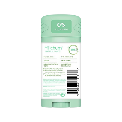 Mitchum Women Natural Power Invisible Solid Deodorant, Eucalyptus 2.7 oz