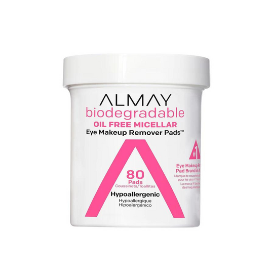 Almay Biodegradable Oil Free Micellar Eye Makeup Remover Pads, 80 ct