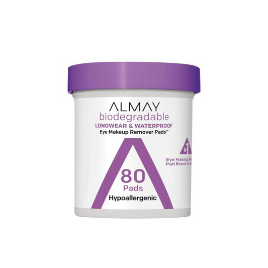 Almay Biodegradable Longwear & Waterproof Eye Makeup Remover Pads - 80 ct