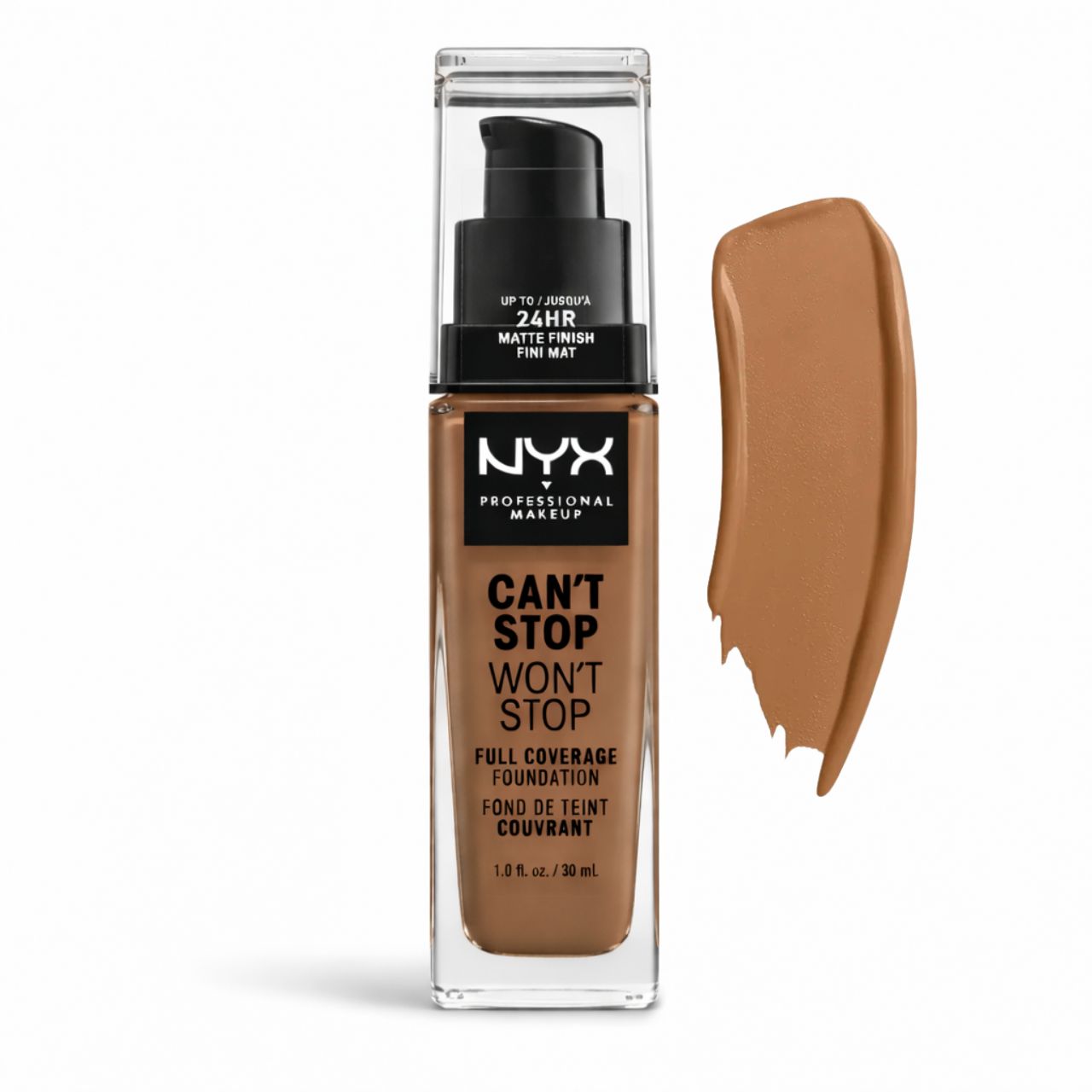 NYX Can't Stop Won't Stop Full Coverage Foundation 16.5 Warm Mahogany