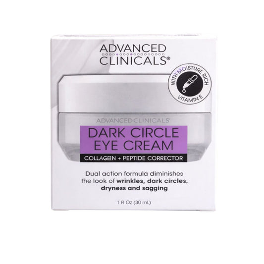 Advanced Clinicals Dark Circle Eye Cream Collagen + Peptide Corrector 1 oz