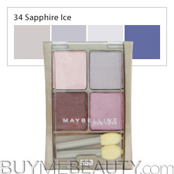 Maybelline ExpertWear Eye Shadow Quad 34 Sapphire Ice