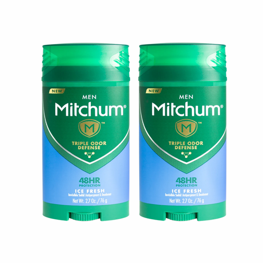 Mitchum Men Triple Odor Defense Gel Antiperspirant & Deodorant, Unscented 3.4 oz (2-Pack)