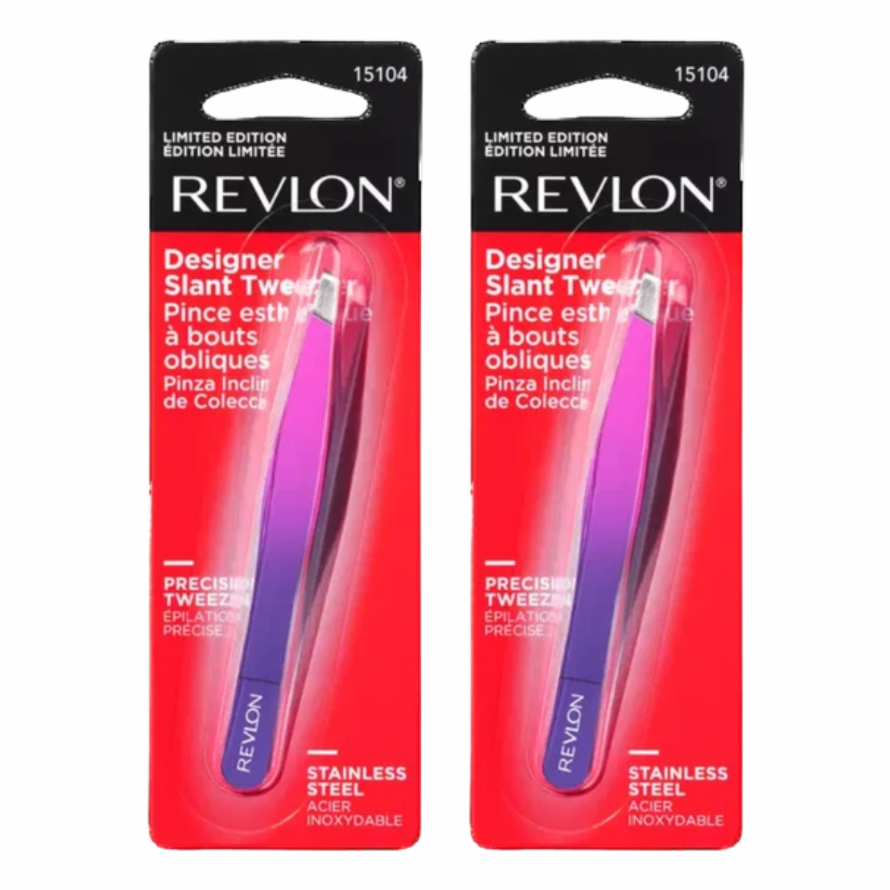 Revlon Designer Collection Slant Tweezer 15104 (2-Pack)