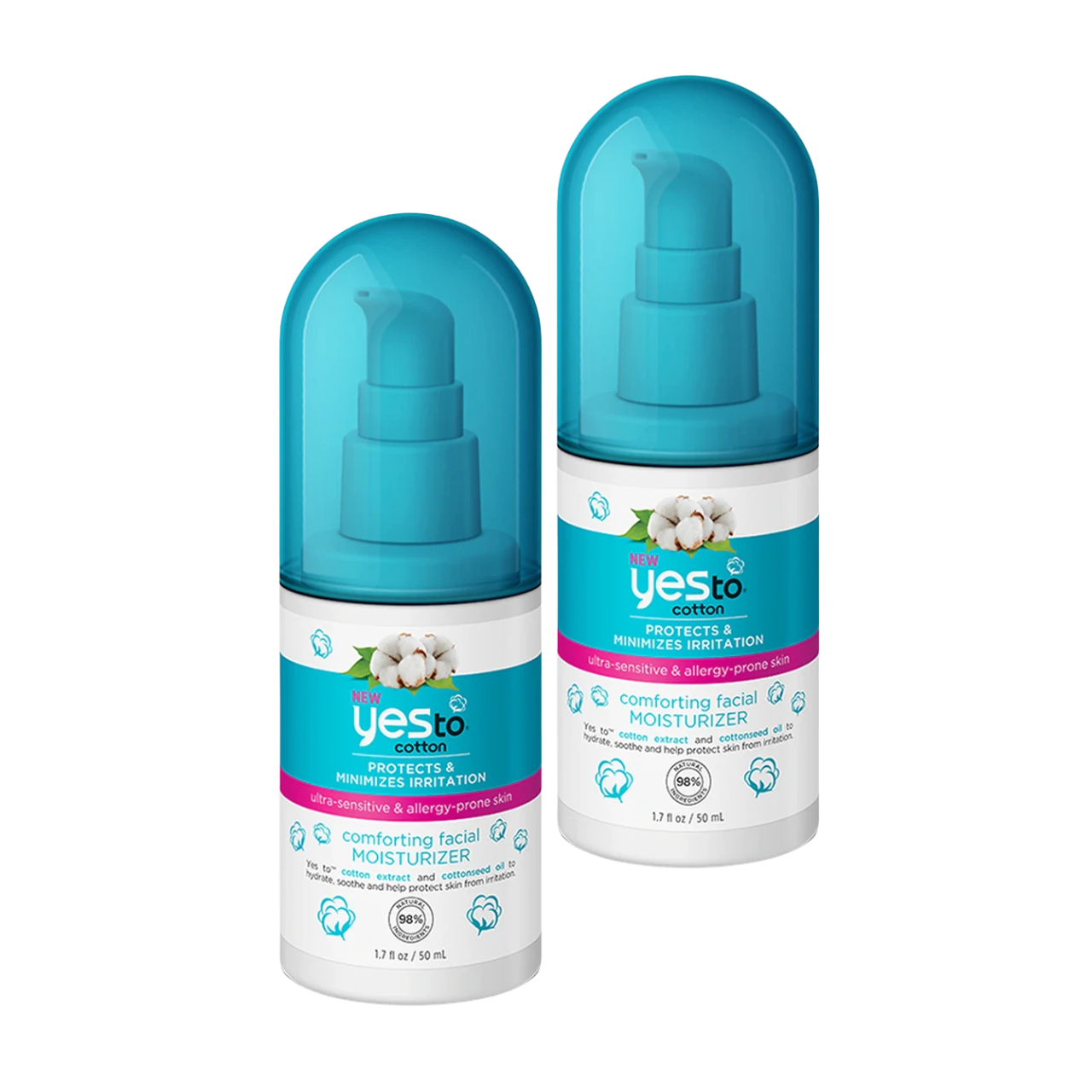 Yes To Cotton Comforting Facial Moisturizer 1.7 fl oz (2-Pack)