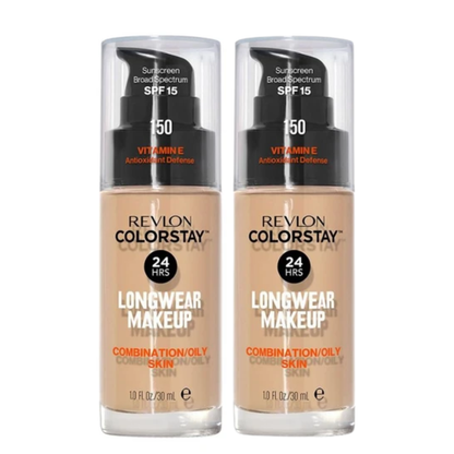 Revlon ColorStay Makeup PUMP, Combination/Oily Skin SPF 15 - 150 Buff (2-Pack) 150 Buff