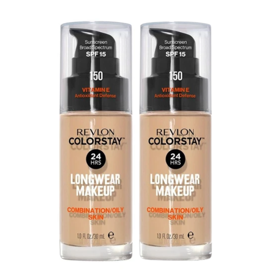 Revlon ColorStay Makeup PUMP, Combination/Oily Skin SPF 15 - 150 Buff (2-Pack) 150 Buff