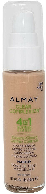 Almay Clear Complexion Liquid Makeup, Pump Top 300 Naked