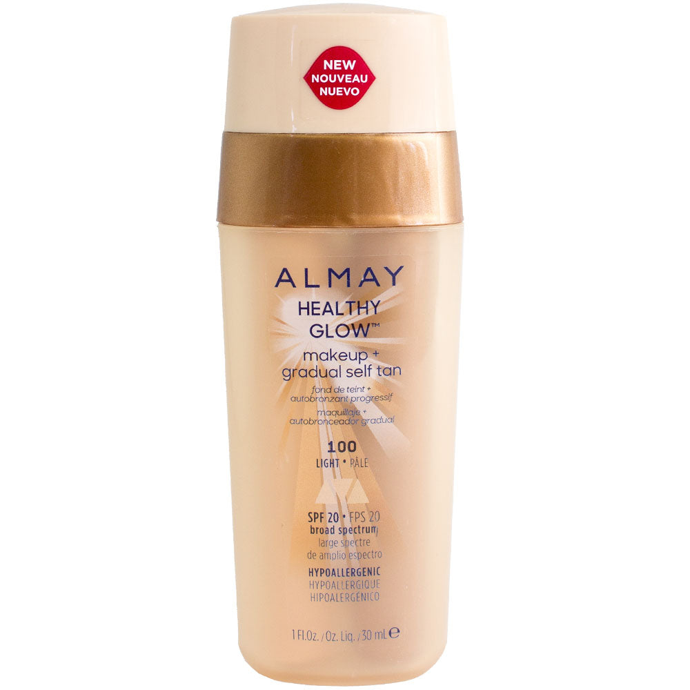 Almay Healthy Glow Makeup + Gradual Self Tan SPF 20 100 Light