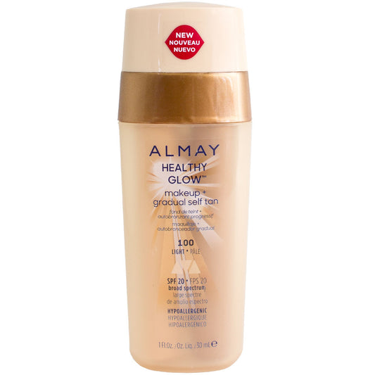 Almay Healthy Glow Makeup + Gradual Self Tan SPF 20 100 Light