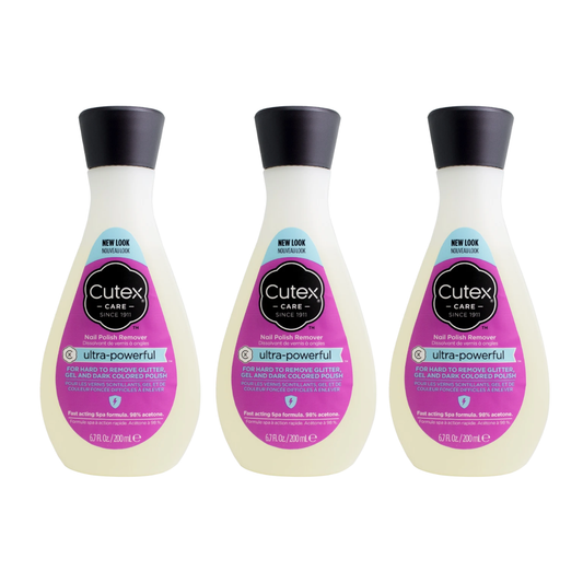 Cutex Ultra-Powerful Nail Polish Remover 6.7 fl oz (3-Pack)
