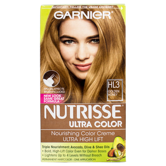 Garnier Nutrisse Ultra Nourishing Creme Hair Color HL3 Golden Honey
