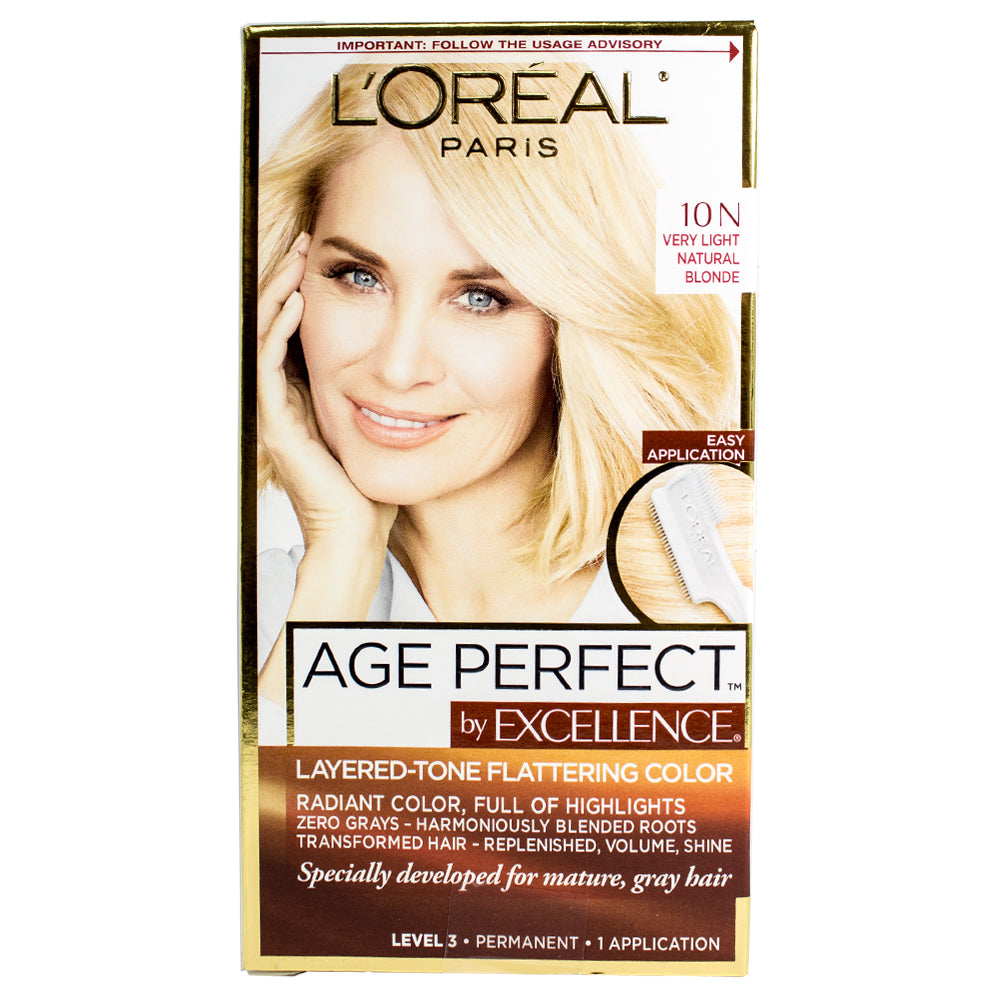 Loreal Excellence Age Perfect Layered-Tone Flattering Color Haircolor 10N Very Light Natural Blonde