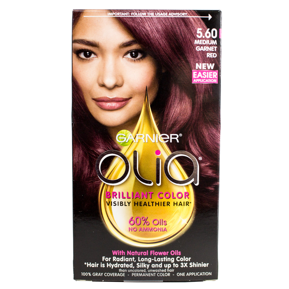 Garnier Olia Oil Powered Permanent Haircolor 5.60 Medium Garnet Red