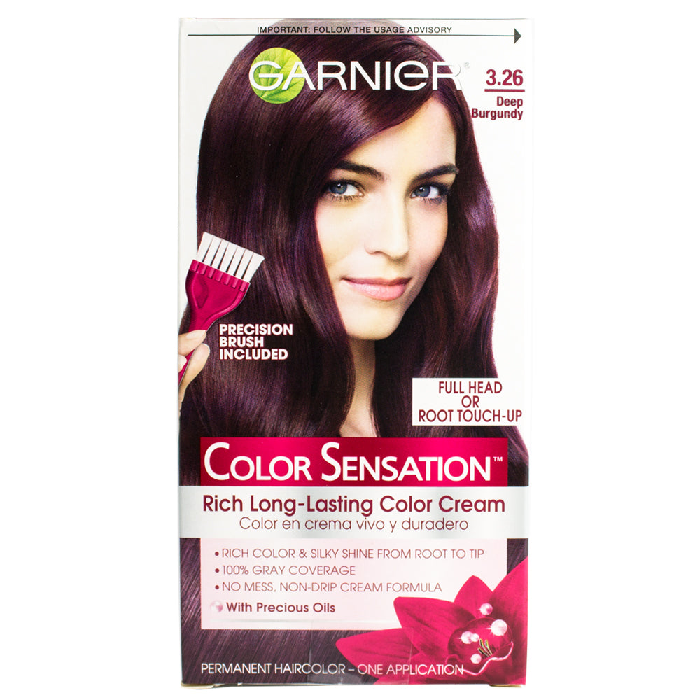 Garnier Color Sensation Rich Long Lasting Cream Haircolor 3.26 Deep Burgundy