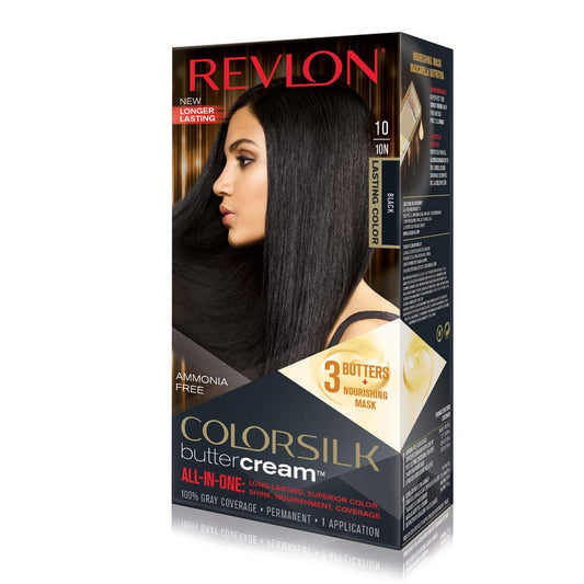Revlon ColorSilk Buttercream All-in-One Permanent Haircolor 10 Black