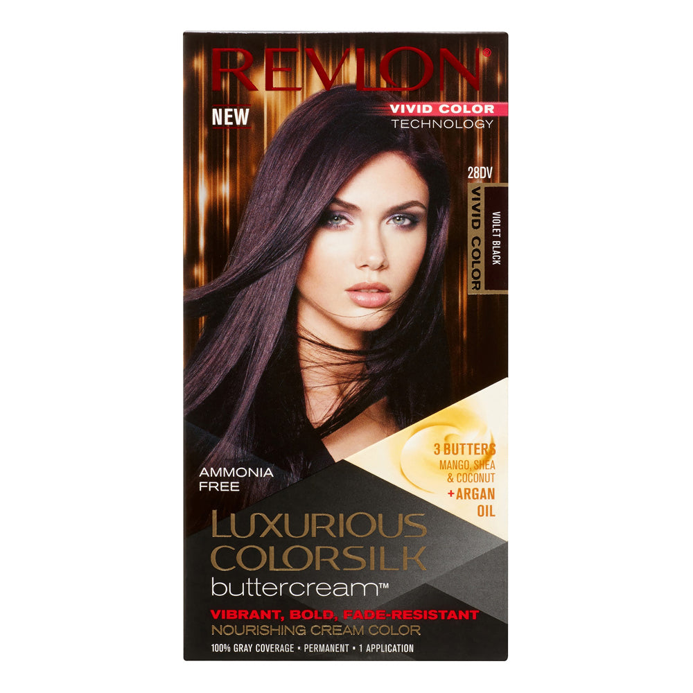 Revlon ColorSilk Buttercream All-in-One Permanent Haircolor 28DV Violet Black
